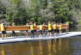 Cheema Launches New War Canoe - © Doris Corbin